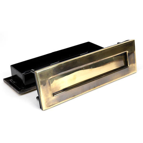 From The Anvil - Traditional Letterbox - Aged Brass - 92127 - Choice Handles