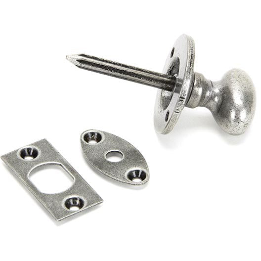 From The Anvil - Oval Rack Bolt - Pewter Patina - 92129 - Choice Handles
