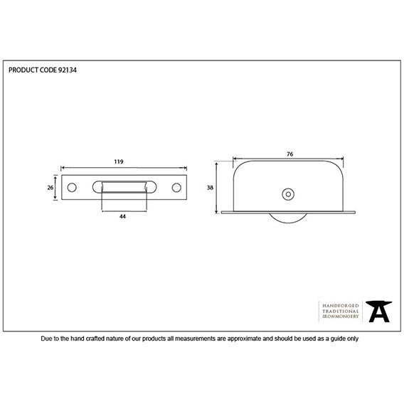 From The Anvil - Square Ended Sash Pulley 75kg - 92134 - Choice Handles