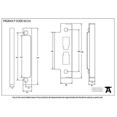 From The Anvil - ½" Rebate Kit For 91112/91110 - Stainless Steel - 92155 - Choice Handles