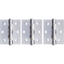 Atlantic Ball Bearing Hinges 3" x 2.5" x 2.5mm set of 3 - Polished Chrome - A2HB32525PC(3) - Choice Handles