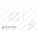 Carlisle Brass - Square Standard Profile Escutcheon - Polished Brass - AA4 - Choice Handles
