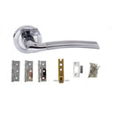 Atlantic Swell Dorpac 3"(Latchx1)+3"x2"(Hingex3) - Satin Chrome/Polished Chrome - ADPECO10SCPC - Choice Handles
