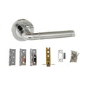 Atlantic Ocean Dorpac 3"(Latchx1)+3"x2"(Hingex3) - Satin Chrome/Polished Chrome - ADPECO40SCPC - Choice Handles
