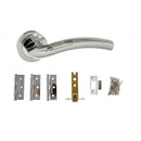 Atlantic Crest Dorpac 3"(Latchx1)+3"x2"(Hingex3) - Satin Chrome/Polished Chrome - ADPECO50SCPC - Choice Handles