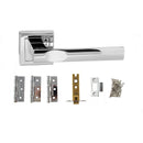 Atlantic Kansas Dorpac 3"(Latchx1)+3"x2"(Hingex3) - Polished Chrome - ADPS24SPC - Choice Handles
