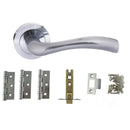 Atlantic Texas Dorpac 3"(Latchx1)+3"x2"(Hingex3) - Satin Chrome - ADPS35RSC - Choice Handles
