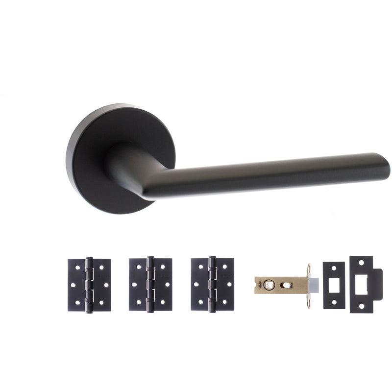 Atlantic Georgia Dorpac 3"(Latchx1)+3"x2"(Hingex3) - Matt Black - ADPS39RMB - Choice Handles