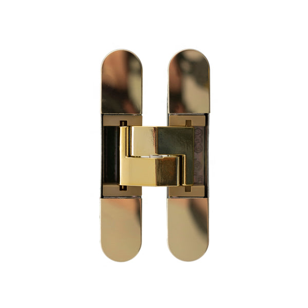 AGB Eclipse Fire Rated Adjustable Concealed Hinge - Polished Brass - AGBH32PB - Choice Handles