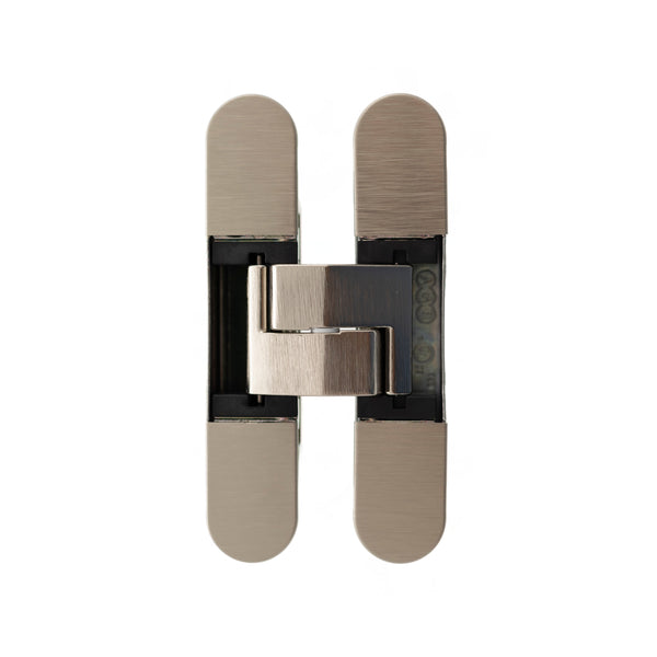AGB Eclipse Fire Rated Adjustable Concealed Hinge - Satin Nickel - AGBH32SN - Choice Handles