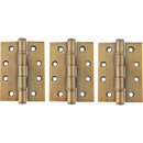 Atlantic Ball Bearing Hinges Grade 13 Fire Rated 4" x 3" x 3mm set of 3 - Antique Brass - AH1433AB(3) - Choice Handles
