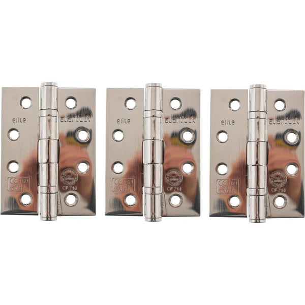 Atlantic Ball Bearing Hinges Grade 13 Fire Rated 4" x 3" x 3mm set of 3 - Polished Stainless Steel - AH1433PSS(3) - Choice Handles