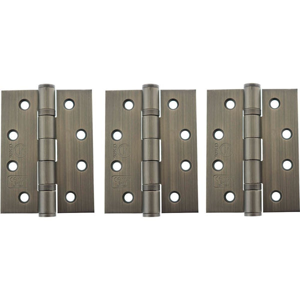 Atlantic Ball Bearing Hinges Grade 13 Fire Rated 4" x 3" x 3mm set of 3 - Urban Bronze - AH1433UB(3) - Choice Handles