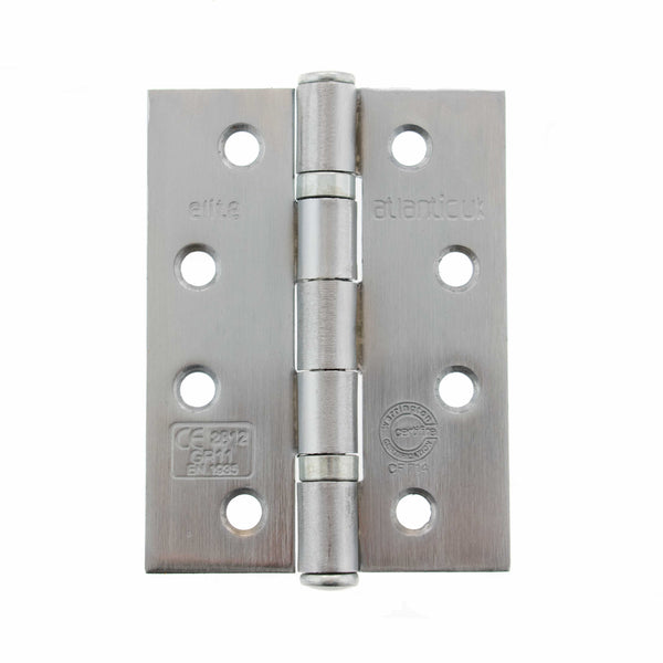 Atlantic - Atlantic Ball Bearing Hinges Grade 11 Fire Rated 4" x 3" x 2.5mm - Satin Chrome - AHG111433SC (Pair) - Choice Handles