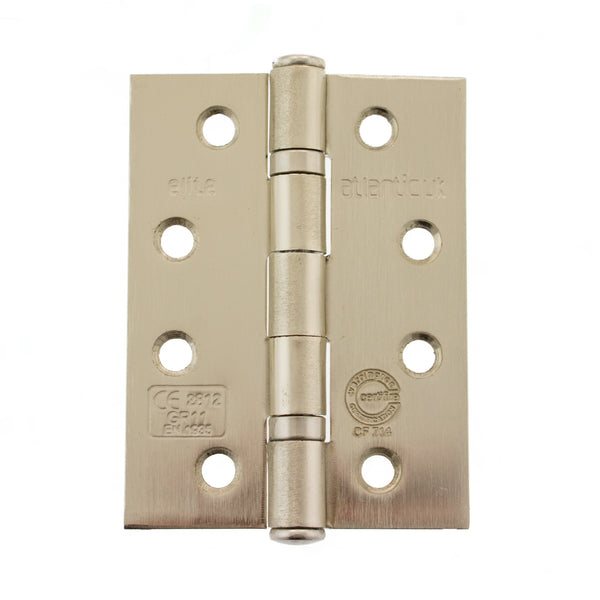 Atlantic - Atlantic Ball Bearing Hinges Grade 11 Fire Rated 4" x 3" x 2.5mm - Satin Nickel - AHG111433SN (Pair) - Choice Handles