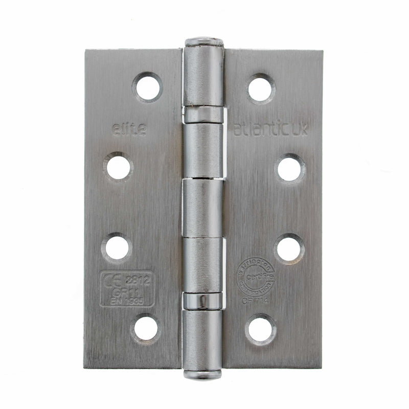 Atlantic - Atlantic Ball Bearing Hinges Grade 11 Fire Rated 4" x 3" x 2.5mm - Satin Stainless Steel - AHG111433SSS (Pair) - Choice Handles