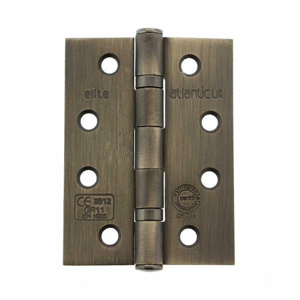 Atlantic - Atlantic Ball Bearing Hinges Grade 11 Fire Rated 4" x 3" x 2.5mm - Urban Bronze - AHG111433UB (Pair) - Choice Handles