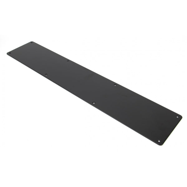 Atlantic Finger Plate Pre drilled with screws 350mm x 75mm - Matt Black - AFP35075MB - Choice Handles