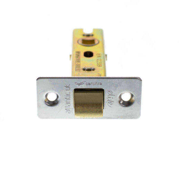 Atlantic Fire-Rated CE Marked Bolt Through Tubular Latch 3" - Polished Chrome - ALCE3PC - Choice Handles