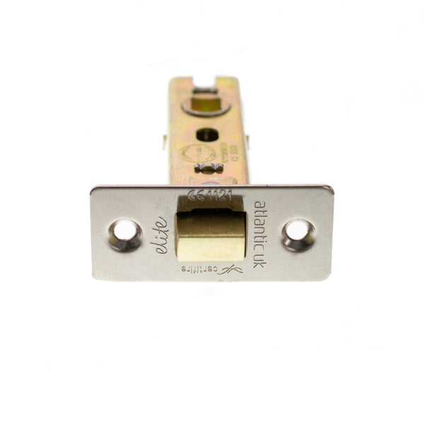 Atlantic Fire-Rated CE Marked Bolt Through Tubular Latch 2.5" - Polished Nickel - ALCE25PN - Choice Handles