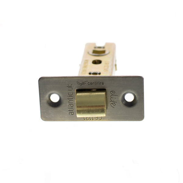 Atlantic Fire-Rated CE Marked Bolt Through Tubular Latch 3" - Urban Bronze - ALCE3UB - Choice Handles