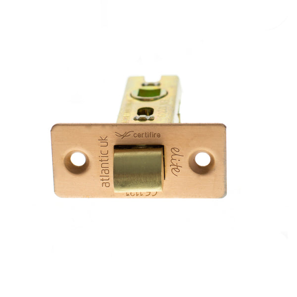 Atlantic Fire-Rated CE Marked Bolt Through Tubular Latch 2.5" - Urban Satin Copper - ALCE25USC - Choice Handles