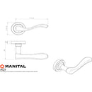 Manital - Apollo Lever on Round Rose - Satin Chrome - AQ3SC - Choice Handles