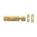 Atlantic Solid Brass Surface Door Bolt 4" - Satin Brass - ASB4SB - Choice Handles