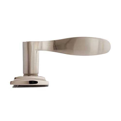 Darcel - Alzette Lever Latch Handle On Back Plate, Satin Nickel/Polished Nickel - DCALLT-SNNP - Choice Handles
