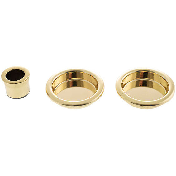 AGB Sliding Door Flush Pull Round - Polished Brass - B019201003 - Choice Handles