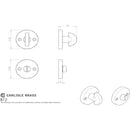Carlisle Brass - Plain Turn and Release - Polished Brass - B12 - Choice Handles
