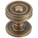 Burlington Bloomsbury 40mm Cupboard Knob - Antique Brass - BUR111AB - Choice Handles