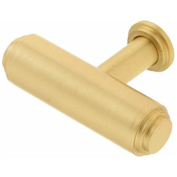 Burlington - Belgrave T Bar Cupboard Knob - Satin Brass - BUR502SB - Choice Handles