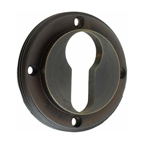 Burlington - Euro Profile Escutcheon Inner Rose - Dark Bronze - BUR61DB - Choice Handles