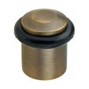 Burlington - Chamfered Top Floor Mounted Doorstop - Antique Brass -BUR961AB - Choice Handles