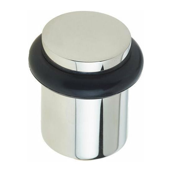 Burlington - Plain Top Floor Mounted Doorstop - Polished Nickel - BUR960PN - Choice Handles