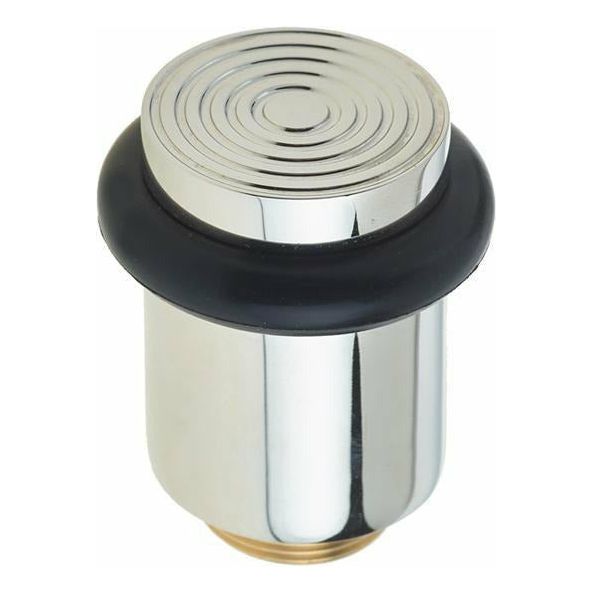 Burlington - Reeded Top Floor Mounted Doorstop - Polished Nickel - BUR963PN - Choice Handles