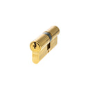 AGB Euro Profile 5 Pin Double Cylinder 35-35mm (70mm) - Polished Brass - C603013030 - Choice Handles