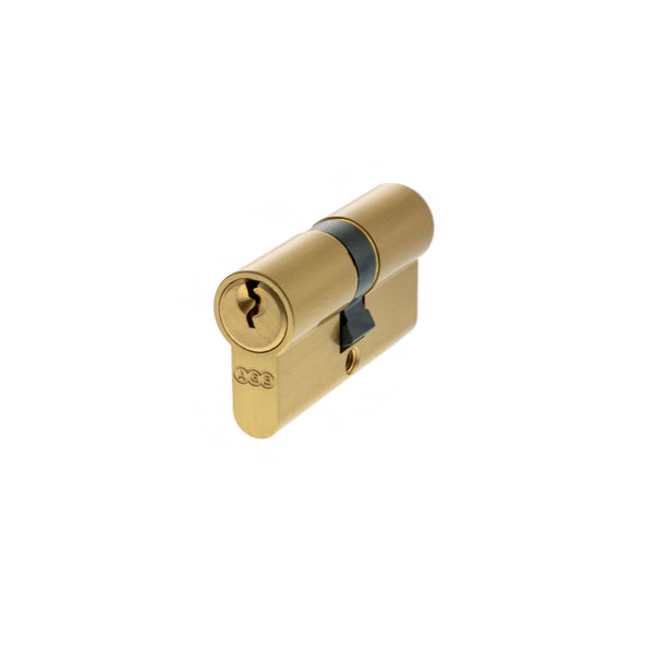 AGB Euro Profile 5 Pin Double Cylinder 30-30mm (60mm) - Satin Brass - C603082525 - Choice Handles