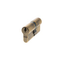 AGB Euro Profile 5 Pin Double Cylinder Keyed Alike 30-30mm (60mm) - Matt Antique Brass - C603722525KA - Choice Handles