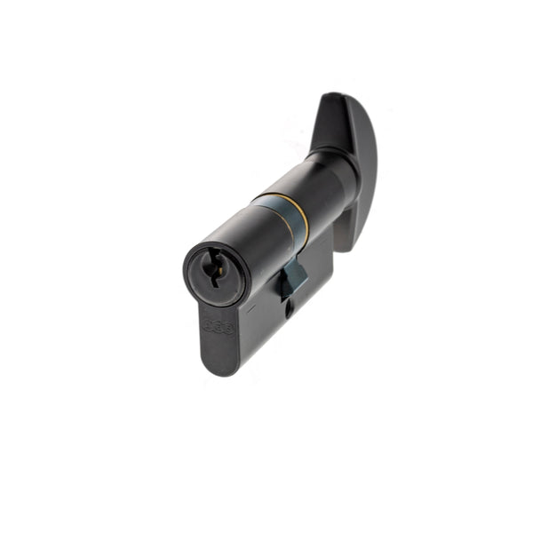 AGB Euro Profile 5 Pin Cylinder Key to Turn 30-30mm (60mm) - Matt Black - C620842525 - Choice Handles