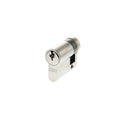 AGB Euro Profile 5 Pin Single Cylinder 30-10mm (40mm) - Polished Chrome - C630300525 - Choice Handles