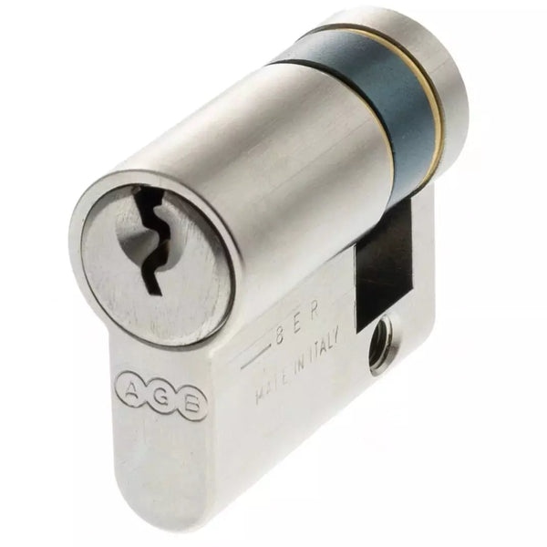 AGB Euro Profile 5 Pin Single Cylinder 30-10mm (40mm) - Satin Chrome - C630320525 - Choice Handles