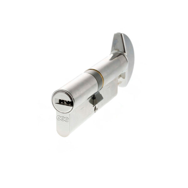 AGB Euro Profile 15 Pin Cylinder Key to Turn 35-35mm (70mm) - Polished Chrome - CA20303030 - Choice Handles