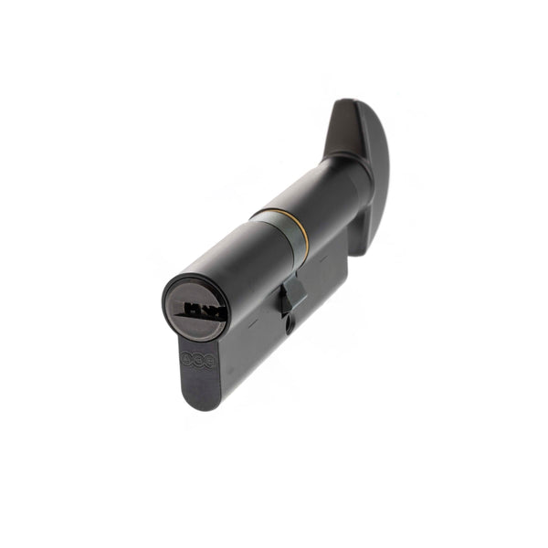 AGB Euro Profile 15 Pin Cylinder Key to Turn 35-35mm (70mm) - Matt Black - CA20843030 - Choice Handles