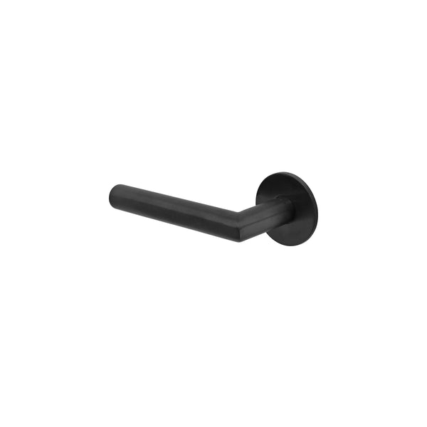 Consort - Premium Mitred Door Lever Handles On Round Rose - Satin Vapour Black - CH498SVB - Choice Handles
