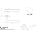 Eurospec - Mitred Lever Oval Bar on Sprung Rose - Satin Stainless Steel - CSL1195SSS - Choice Handles