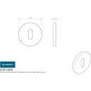 Eurospec - Standard Profile Escutcheon - Satin Stainless Steel - CSP1006SSS - Choice Handles