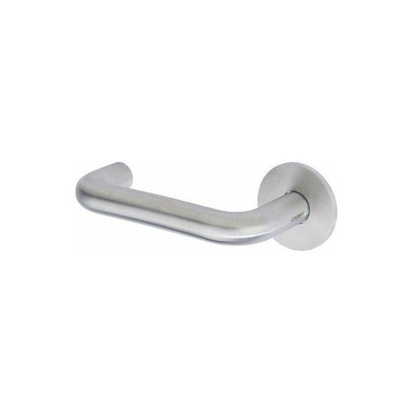 Consort - Premium Door Lever Handles On Round Rose - Satin Stainless Steel - CH101SSS - Choice Handles