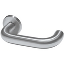 Frelan - Orbit 19mm Dia Lever Door Handles On Round Rose - Satin Stainless Steel - JSS13 - Choice Handles